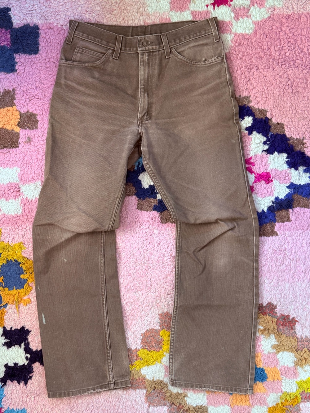 Men's Vintage US Fish & Wildlife Service Brown Straight-Leg Jeans